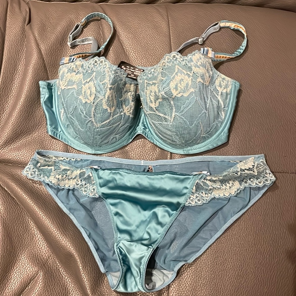 Masquerade Emerald Bra Balconette Panache Teal Sparkly Lined